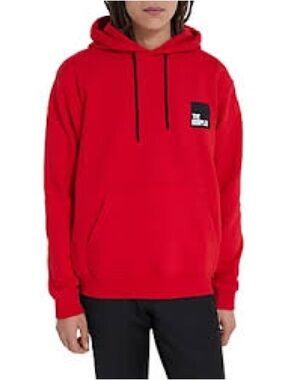 💜#74 BNWT THE KOOPLES Red Men's Pullover Hoodie with Chest Patch